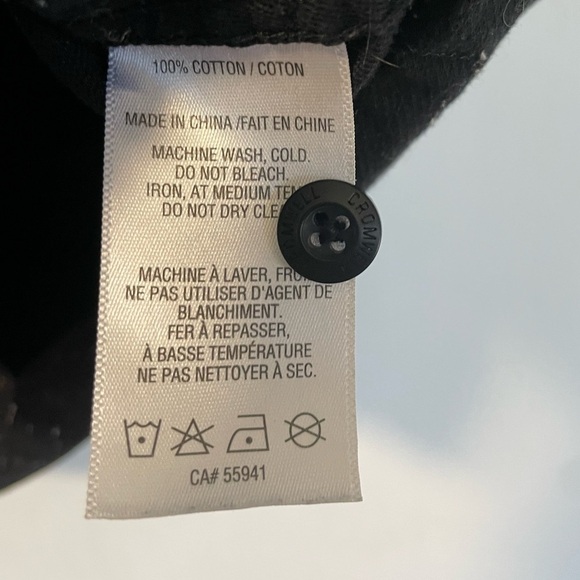 Cromwell Men’s Black w White Specks & White Pocket Short Sleeve Button Up Shirt - Picture 6 of 7